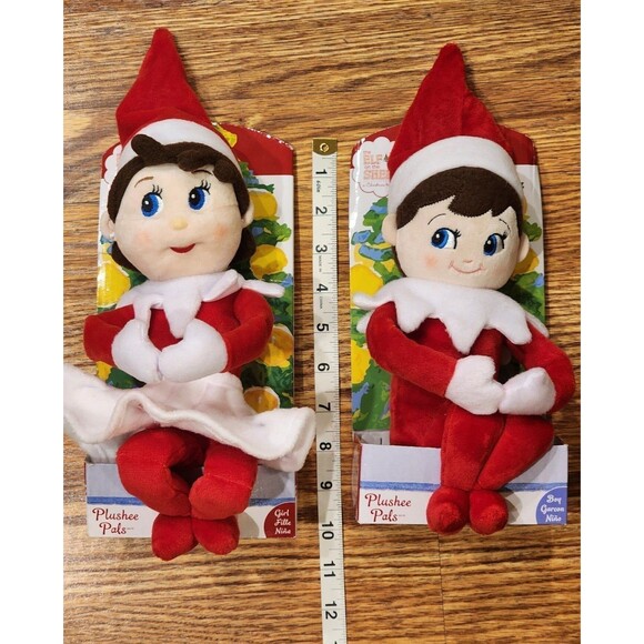 (Set of 2) 1 boy and 1 girl Plushee Pals Huggable Toys "The Elf on the Shelf" - Picture 6 of 7
